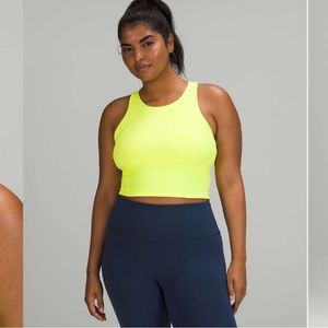 lululemon invigorate training tank top - electric lemon size 14